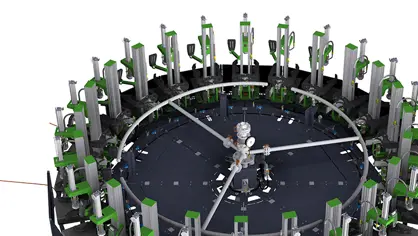3D illustration of a LPG filling carousel