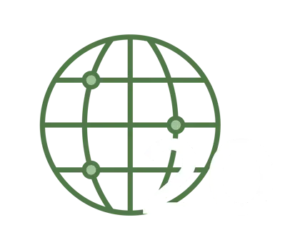 icon of the globe with 3 dots and the number 20