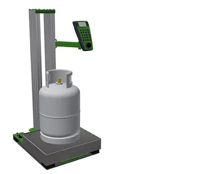 3D illustration static check scale manual stand-alone