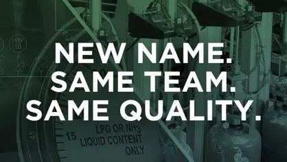 Green-tinted graphic of gas equipment and LPG filling carrousel