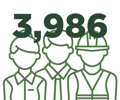 icon of three persons and the number 3986