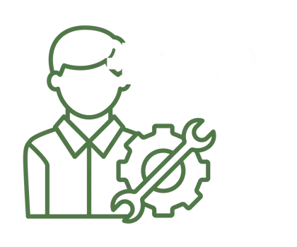 icon of a guy a gear and spanner and the number +60