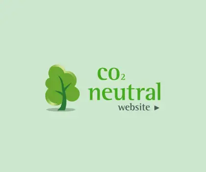 Co2 Neutral Website logo with light green background