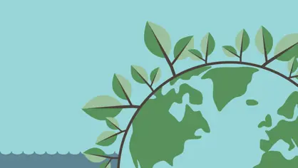 illustration of a green planet earth