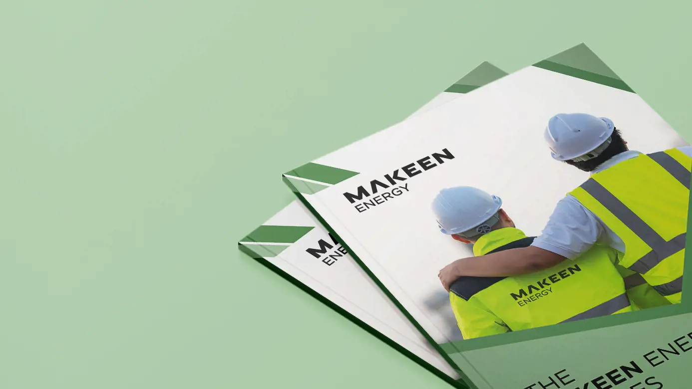 Image of a brochure cover with the title The MAKEEN Energy policies