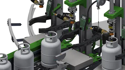 3D illustration of radial outlet arm